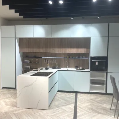 Cucina a prezzo ribassato con penisola moderna Amb 606 cucina aliant  Stosa