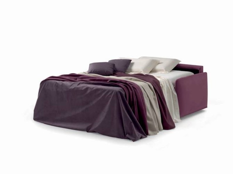 Divano letto ecopelle in misto piuma Samoa in Offerta Outlet