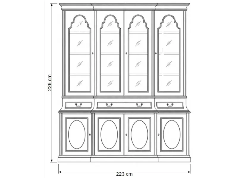 Credenza d'antiquariato in stile neoclassico a prezzo Outlet