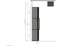 Armadio moderno Atena Moretti compact giorno notte con un ribasso imperdibile