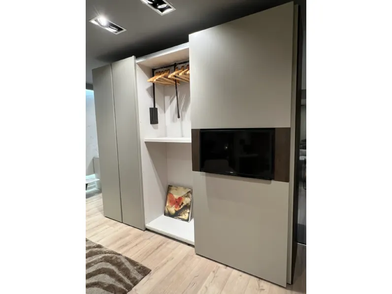 Armadio moderno Atena Moretti compact giorno notte con un ribasso imperdibile