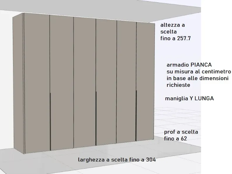 Armadio Plana Pianca a sei ante a prezzo scontato