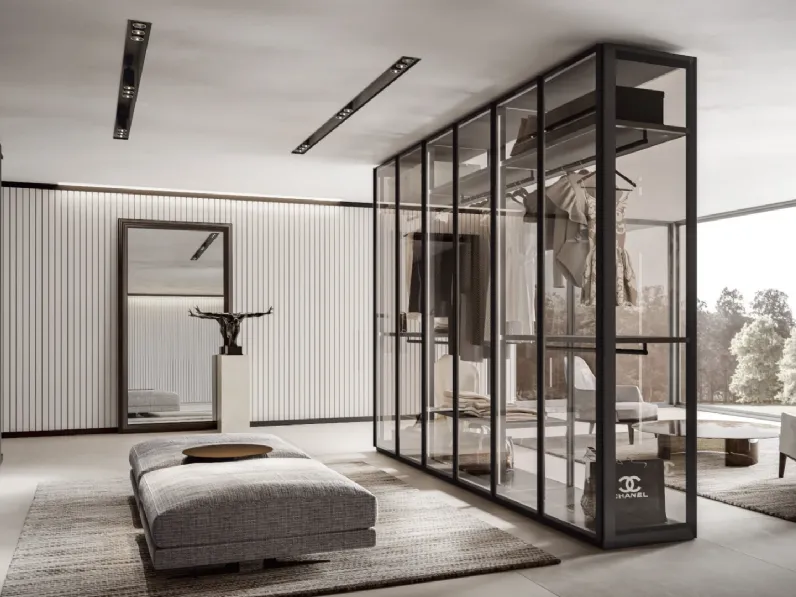 Armadio Domino glass realizzato in vetro di Veneran scontato -30%