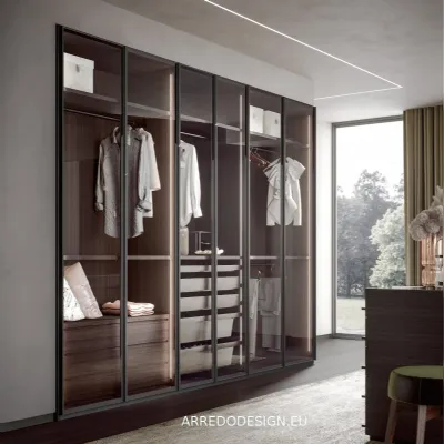 Armadio Domino glass realizzato in vetro di Veneran scontato -30%