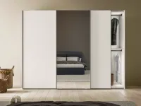 Armadio ante scorrevoli in laminato opaco Logic vetro di Marka