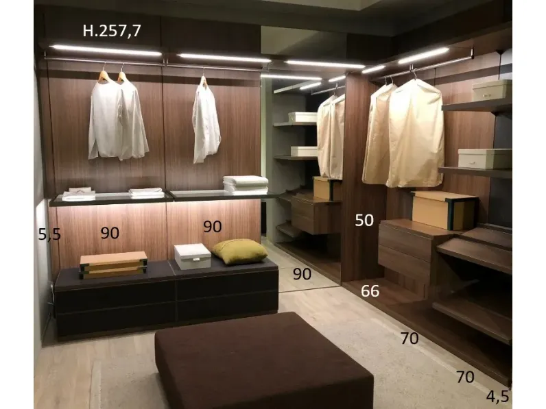 Armadio di Pianca modello Anteprima in legno con sconto -50%