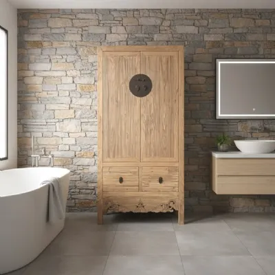 Armadio dispensa leon realizzato in legno di Outlet etnico scontato -32%