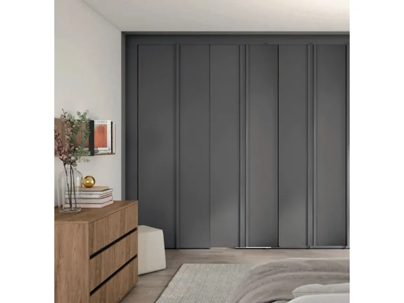 ARMADIO Armadio moderno 6 ante   grigio titanio stile industrial   di Outlet etnico in OFFERTA OUTLET