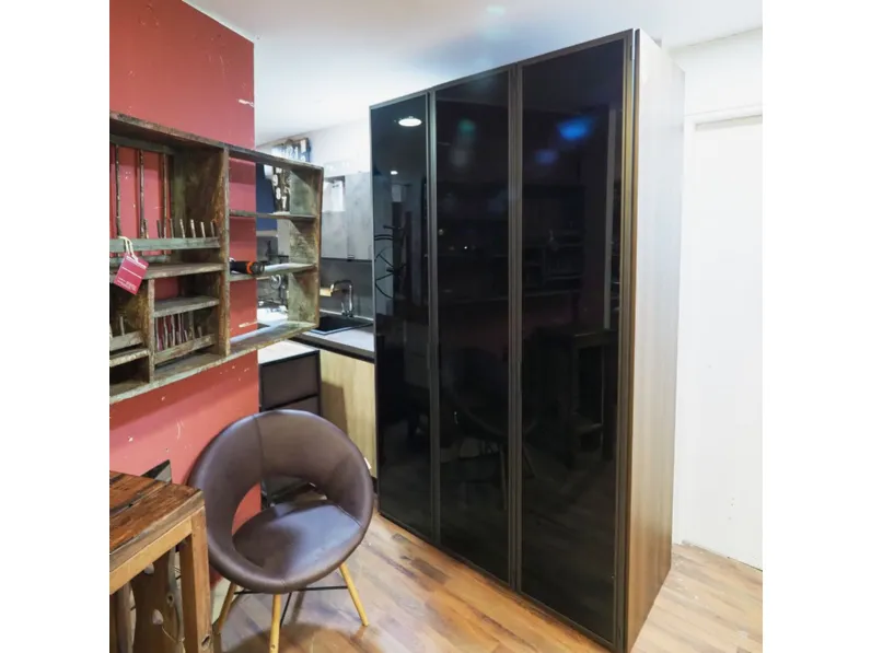 Armadio con ante battenti modello Armadio 3aqnte vetro glass sunrise  scontato del 30%
