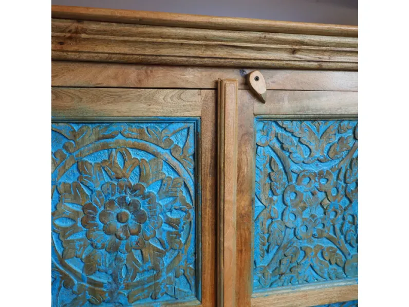 Armadio in legno Armadio  etnico   intarsi  india  a marchio Nuovi mondi collection scontato -37%