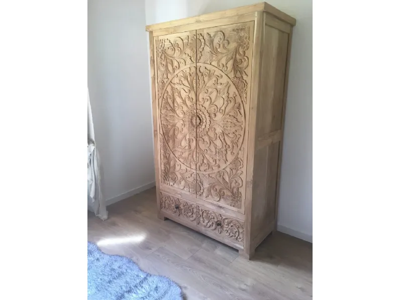 Armadio con ante battenti design Armadio namastè 2a Outlet etnico a prezzo scontato