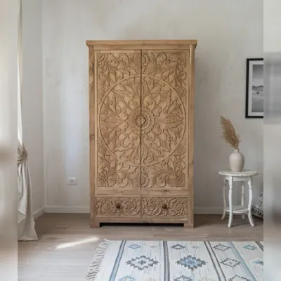 Armadio con ante battenti design Armadio namastè 2a Outlet etnico a prezzo scontato