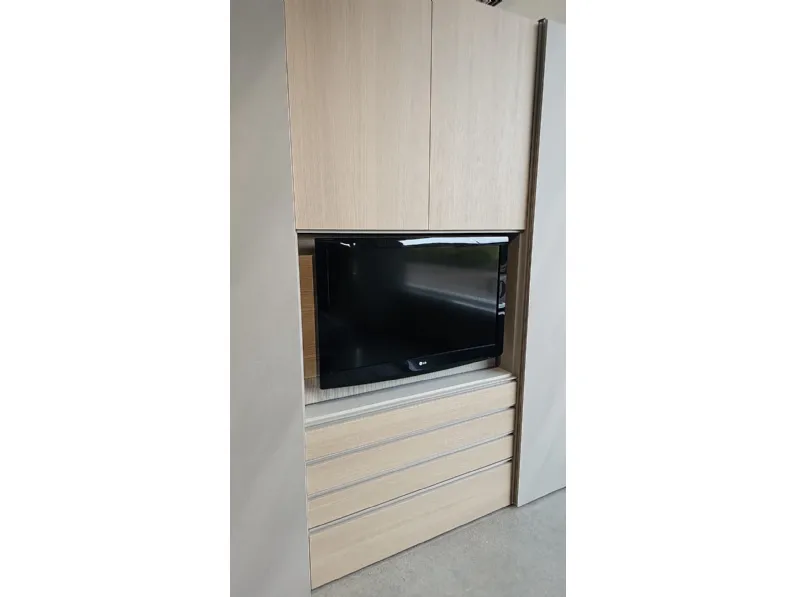 Armadio ibrido tomasella vista realizzato in laminato materico di Tomasella scontato -35%