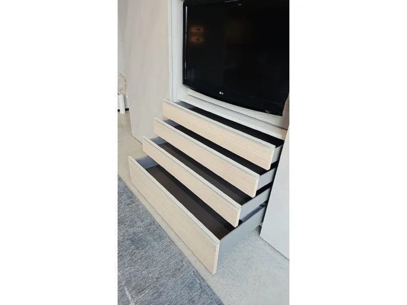 Armadio ibrido tomasella vista realizzato in laminato materico di Tomasella scontato -35%