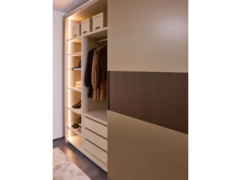 Armadio con ante scorrevoli moderno Pacific vermont outlet Diotti.com a prezzo scontato