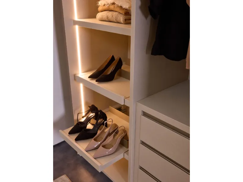Armadio con ante scorrevoli moderno Pacific vermont outlet Diotti.com a prezzo scontato
