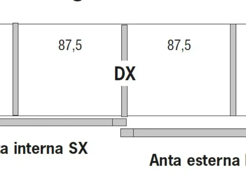 Armadio in laminato opaco S40 scorrevole a marchio S75 scontato -25%