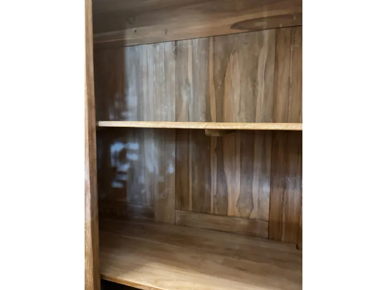 Armadio con ante battenti design Armadio intagliato teak decapato Outlet etnico a prezzo ribassato