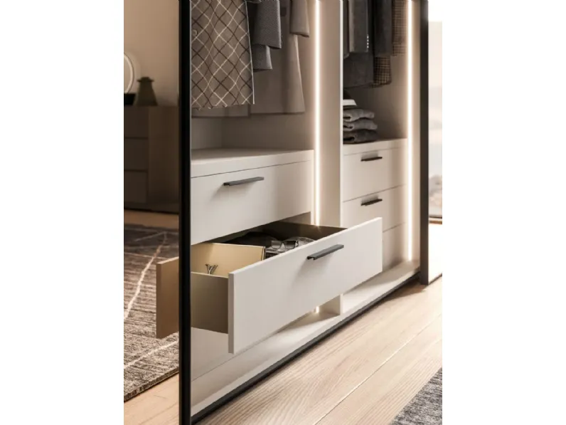 Armadio con ante scorrevoli moderno Febe e frame night 30 Orme a prezzo ribassato