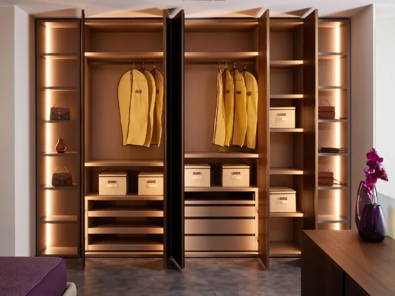 Armadio Utah pacific outlet realizzato in legno di Diotti.com scontato -55%