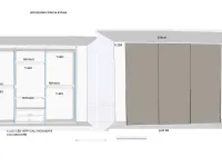 Armadio con ante scorrevoli moderno Cornice scorrevole Pianca a prezzo ribassato
