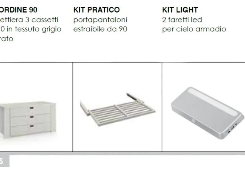 Armadio con ante battenti a prezzo scontato modello Gdo arb09 di Artigianale 