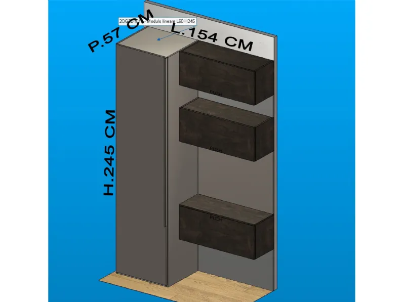 Armadio moderno Ingresso Imab con un ribasso imperdibile