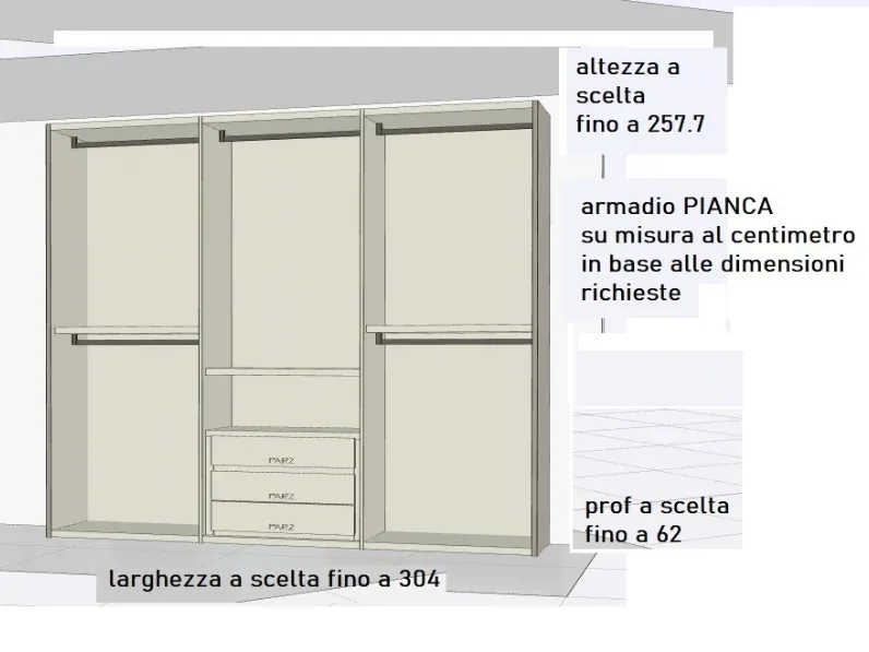Armadio scontato 26% modello Nastro di Pianca