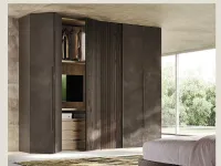 Armadio ante a soffietto in laminato materico Night zone di Mobilgam