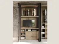 Armadio ante a soffietto in laminato materico Night zone di Mobilgam
