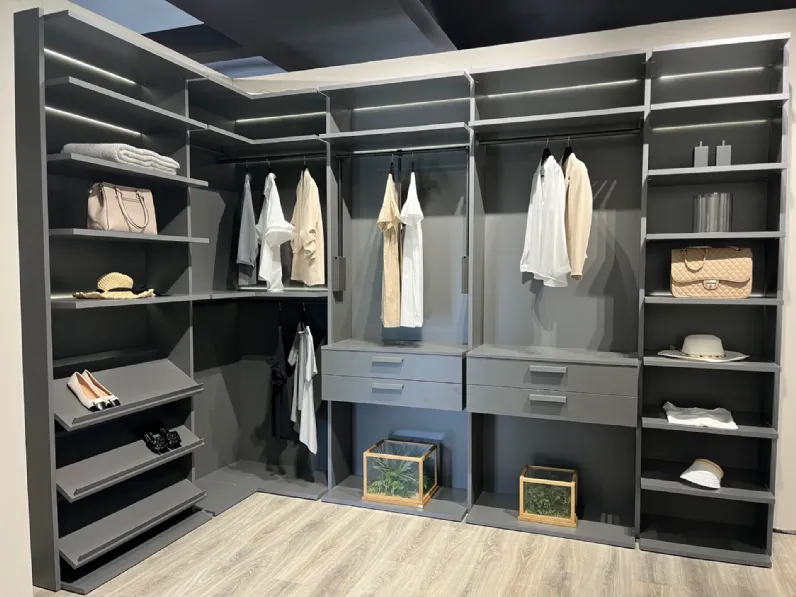 Armadio Cabina armadio flexo Febal a senza ante a prezzo Outlet