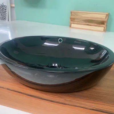 Mobile bagno Lavabo nero lucido ovale Arlexitalia SCONTATO a PREZZI OUTLET