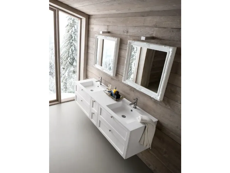 Diamante 02 Artigianale: mobile bagno sospeso A PREZZI OUTLET