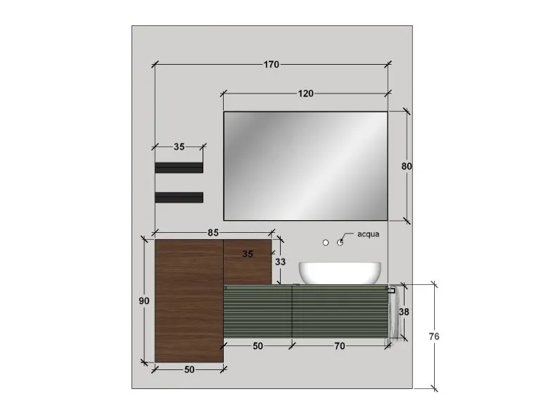Mobile per la sala da bagno Baxar M3 system in Offerta Outlet