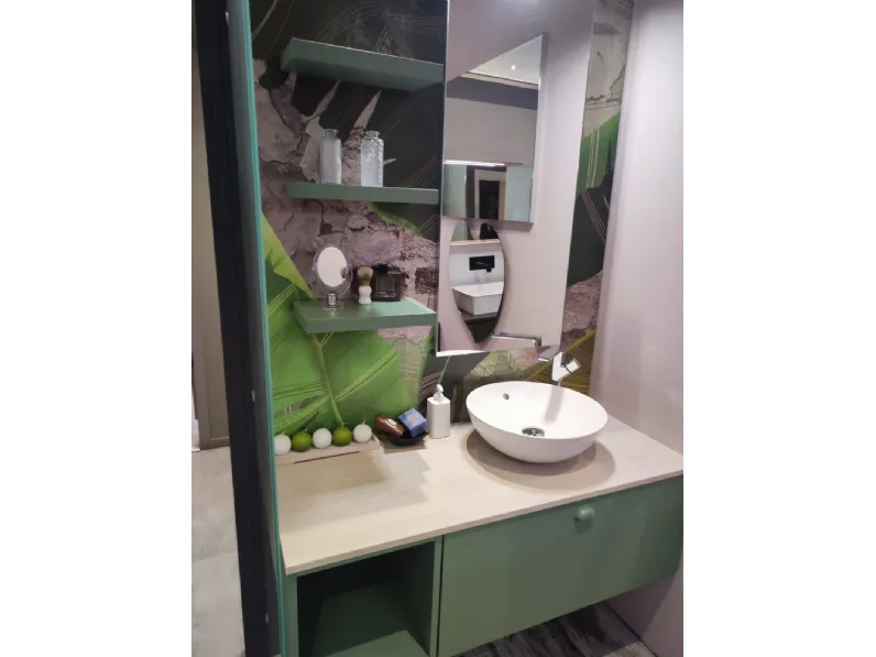 Mobile bagno Sospeso Bagno f2-b201 espositivo Compab a prezzi outlet