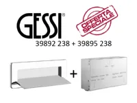 Arredamento bagno: mobile Gessi Gessi 39895 + 39892 ispa cascata completa mirror steel  a prezzo scontato