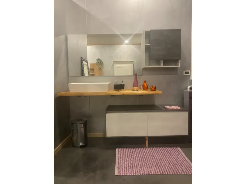 Mobile bagno moderno Cornici di Punto tre in OFFERTA OUTLET - 54%