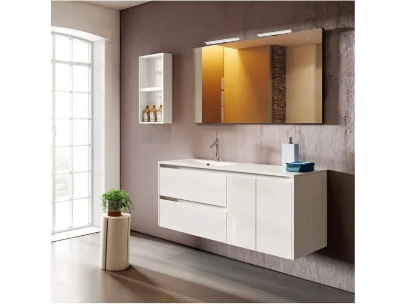 Mobile bagno in laminato modello Modello flip di Artigianale in Offerta Outlet