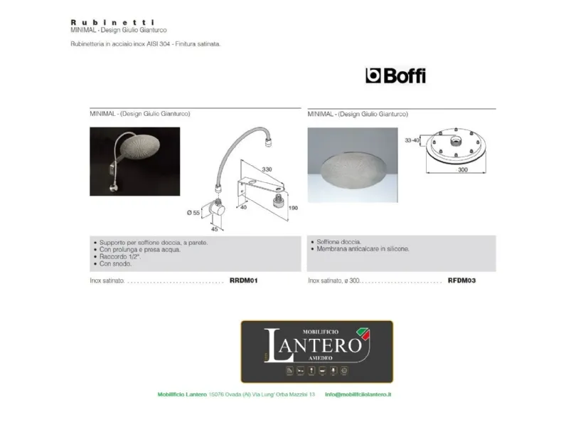 Soffione doccia minimal boffi Boffi: mobile bagno sospeso A PREZZI OUTLET