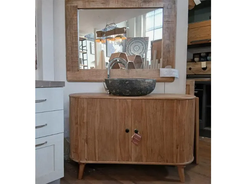 Arredamento bagno: mobile Nuovi mondi collection Mobile  bagno oval in vero legno  in Offerta Outlet