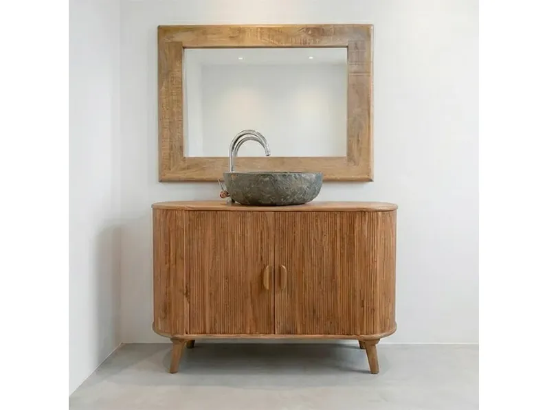 Arredamento bagno: mobile Nuovi mondi collection Mobile  bagno oval in vero legno  in Offerta Outlet