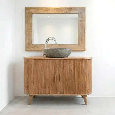 Arredamento bagno: mobile Nuovi mondi collection Mobile  bagno oval in vero legno  in Offerta Outlet