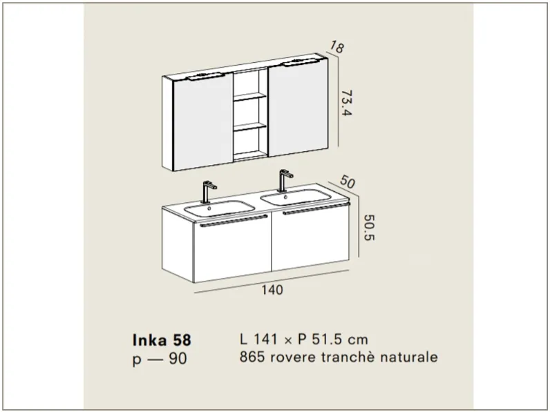 Inka  Arbi: mobile da bagno A PREZZI OUTLET