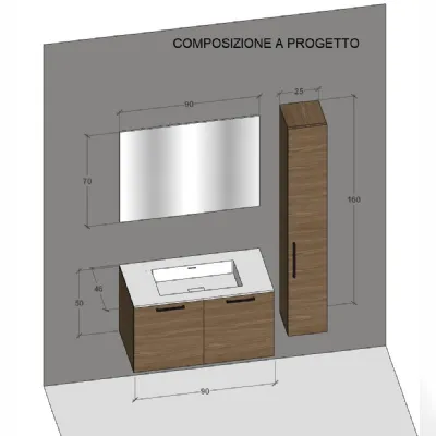 Arredamento bagno: mobile Baxar M system a prezzo scontato