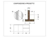 Mobile bagno in laminato modello M1 system di Baxar in Offerta Outlet