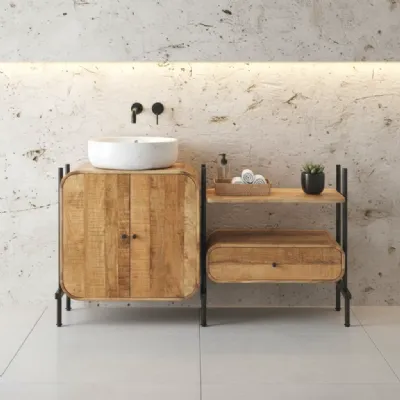 Mobile bagno Credenza east Outlet etnico SCONTATO a PREZZI OUTLET