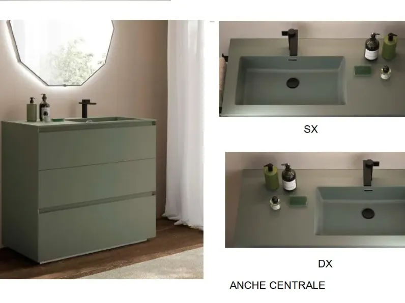 Mobile bagno Baxar Sintesi m3system tekcolormatt 105 IN OFFERTA OUTLET