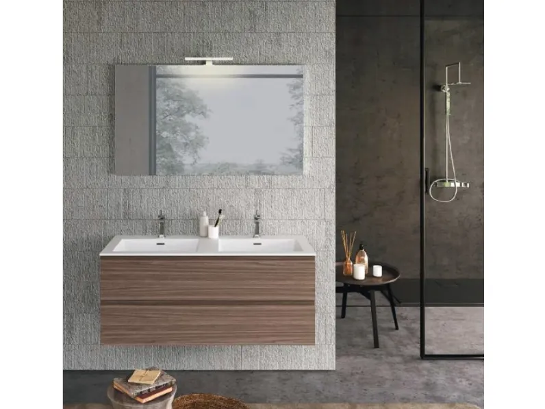 Mobile bagno Sospeso 2lavabi syntesi 120  Baxar a prezzi outlet