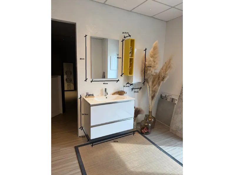 Mobile arredo bagno Sospeso Gentili group Bianca a prezzo scontato