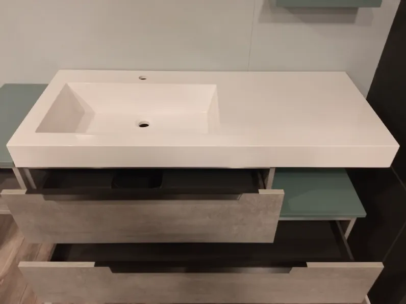 Mobile bagno Compab B go cemento IN OFFERTA OUTLET
